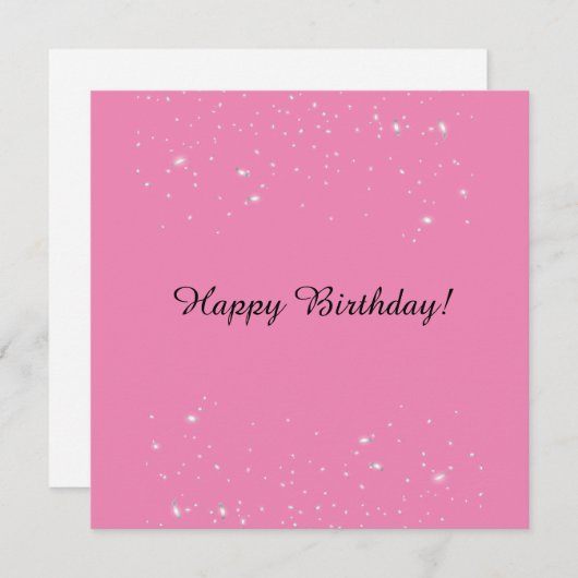 Costumize Happy Birthday Sparkle rosa Gold (Vorne/Hinten)