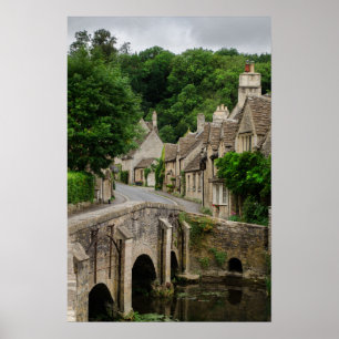 Costwolds-Ort Castle Combe Poster Druck