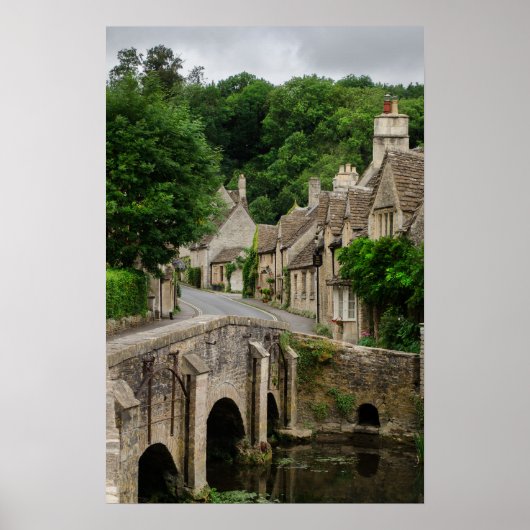 Costwolds Stadt Burg Combe Plakatdruck Poster (Vorne)