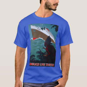 Cosulich Line Trieste Vintage Reiseplakat T-Shirt