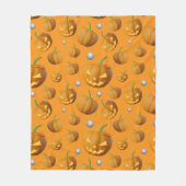 Cosy 3D Jack O'Lantern & Pumpkin Pattern Fleecedecke (Vorderseite)