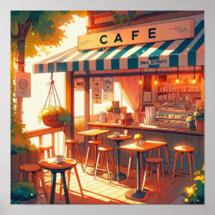 Cosy Anime Café Poster