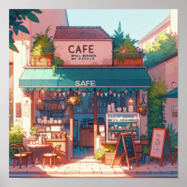 Cosy Anime Café Poster