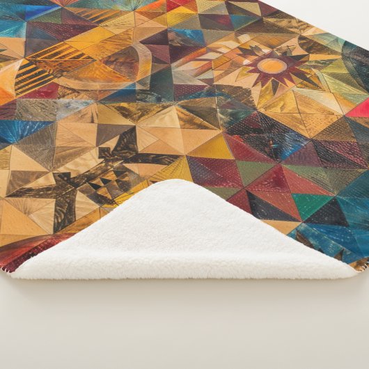 Cosy Aqua "Inherited Artistry" Plush Sherpa Blanke Sherpadecke (3/4)