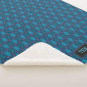 Cosy Argyll in Ocean Blue Shades - Initialen hinzu Sherpadecke (3/4)