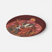 Cosy Autumn Badger Art Paper Teller (Schrägansicht)