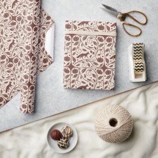 Cosy Autumnal Wrapping Paper Geschenkpapier