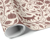 Cosy Autumnal Wrapping Paper Geschenkpapier (Rolleneckpunkt)