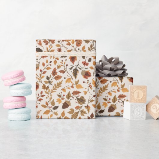 Cosy Autumnal Wrapping Paper Geschenkpapier (Babyparty)