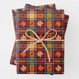 Cosy Autumnal Wrapping Paper Geschenkpapier Set