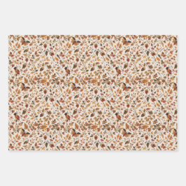 Cosy Autumnal Wrapping Paper Geschenkpapier Set