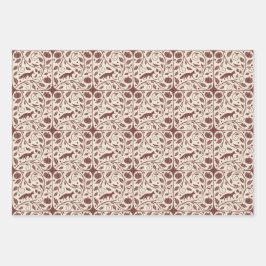 Cosy Autumnal Wrapping Paper Geschenkpapier Set