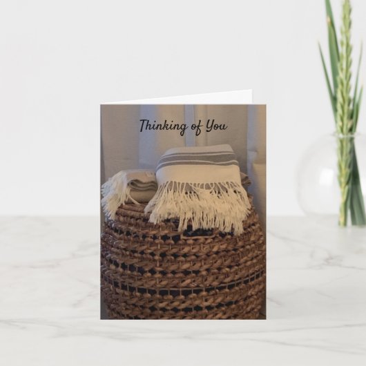Cosy Basket Thinking Your Card Dankeskarte (Vorderseite)
