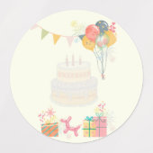 Cosy Birthday Card Etiketten (Design 1)