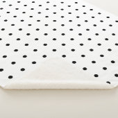 Cosy Black Polka Dot Pattern Sherpadecke (3/4)