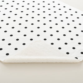 Cosy Black Polka Dot Pattern Sherpadecke