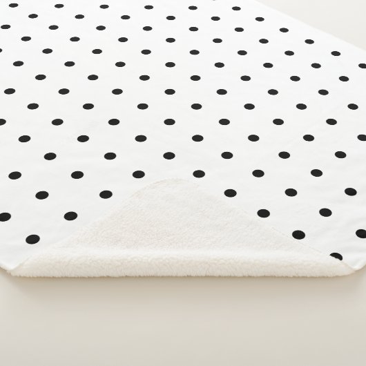 Cosy Black Polka Dot Pattern Sherpadecke (3/4)