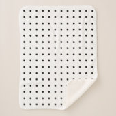 Cosy Black Polka Dot Pattern Sherpadecke (Vorderseite)