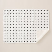 Cosy Black Polka Dot Pattern Sherpadecke (Vorderseite (Horizontal))