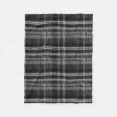 Cosy Black Tartan Fleece Blanket (Vorderseite)