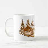 Cosy Blockhaus - Hygge oder Ihr eigener Text Kaffeetasse (Links)