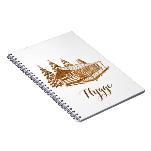 Cosy Blockhaus - Hygge oder Ihr eigener Text Notizblock (Rechte Seite)