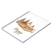 Cosy Blockhaus - Hygge oder Ihr eigener Text Notizblock (Linke Seite)