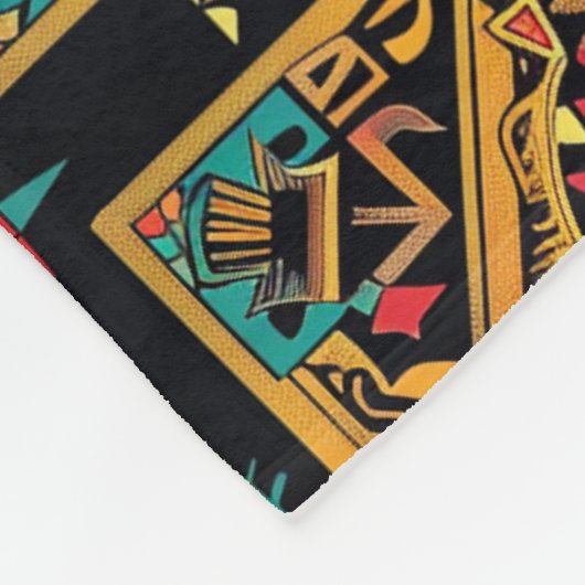 Cosy Blue "Aztec Dream" Content Fleece Blanket (Ecke)