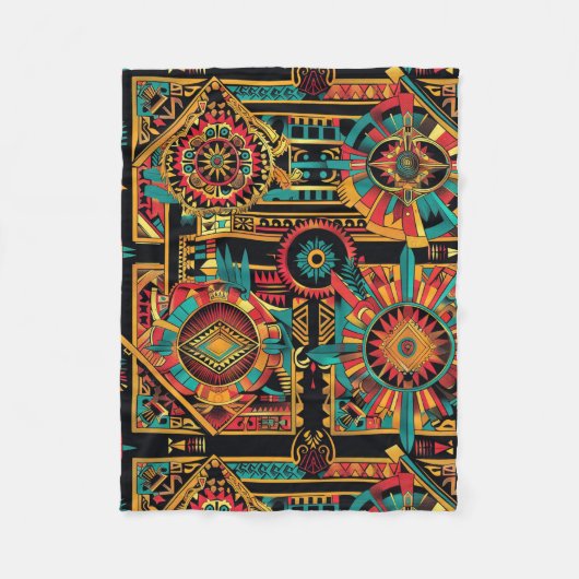 Cosy Blue "Aztec Dream" Content Fleece Blanket (Vorderseite)