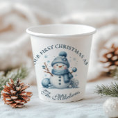 Cosy Blue Rustic Christma Pappbecher