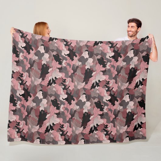 Cosy Blush Pink Camouflage Blanket für stilvolle C Fleecedecke (Beispiel)