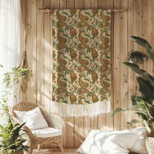 Cosy Boho Blanket mit Earthy Paisley Design Fleecedecke