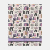 Cosy Boho Fall Lila Fleecedecke (Vorderseite)