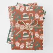 Cosy Boho Pink, Green & Clay Urlaub Geschenkpapier Set (Beispiel)