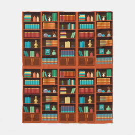 Cosy Bookshelves Throw Blanket Fleecedecke