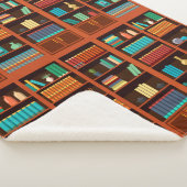 Cosy Bookshelves Throw Blanket Sherpadecke (3/4)