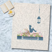 Cosy Bookworm Reading Nook Blanket Fleecedecke