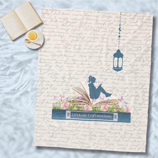 Cosy Bookworm Reading Nook Blanket Fleecedecke