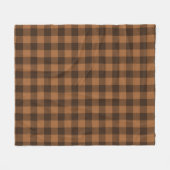 Cosy Brown Kariert Buffalo Print Muster Fleecedecke (Vorderseite (Horizontal))