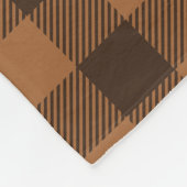 Cosy Brown Kariert Buffalo Print Muster Fleecedecke (Ecke)