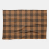 Cosy Brown Kariert Buffalo Print Muster Geschirrtuch (Horizontal)