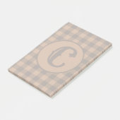 Cosy Brown Kariert Buffalo Print Muster Post-it Klebezettel (angewinkelt)