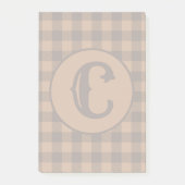 Cosy Brown Kariert Buffalo Print Muster Post-it Klebezettel (Vorderseite)