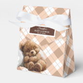 Cosy Brown Teddy Bear Baby Dusche Geschenkschachtel (Vorderseite)