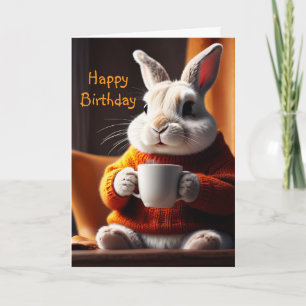 Cosy Bunny Birthday Card Karte