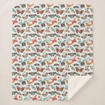 Cosy Butterfly Sherpa Blanket