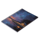 Cosy Cabin Reflections Starry Twilight Notebook Notizblock (Linke Seite)