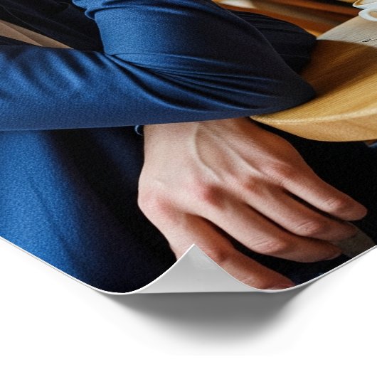 Cosy Cafe Conversation Poster (Ecke)