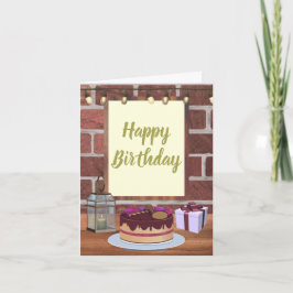 Cosy Café und Cake Birthday Card Karte