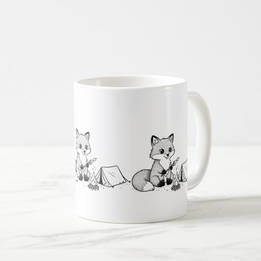 Cosy Campfire Fox-Tasse Kaffeetasse (VorderseiteRechts)